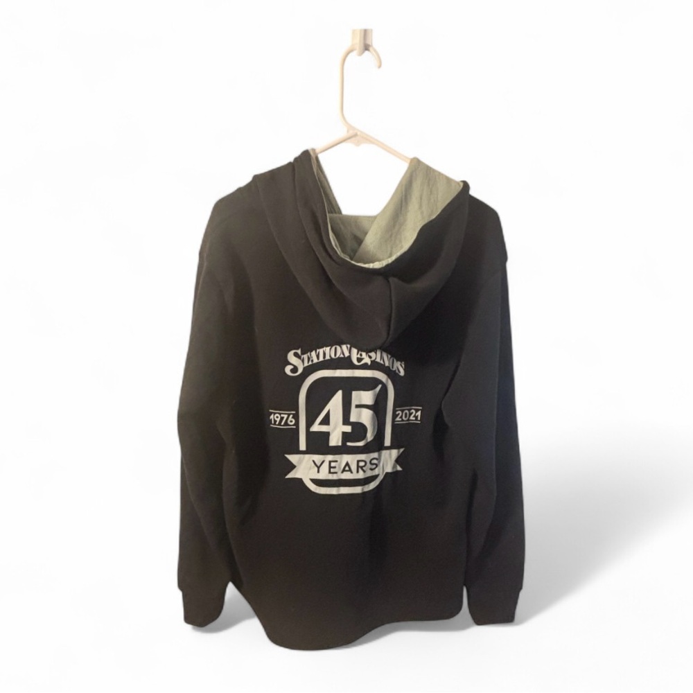 Las Vegas Station Casino’s Black 45 Years anniversary zipper hoodie jacket